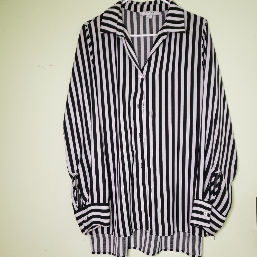 Striped button up shirt 43
